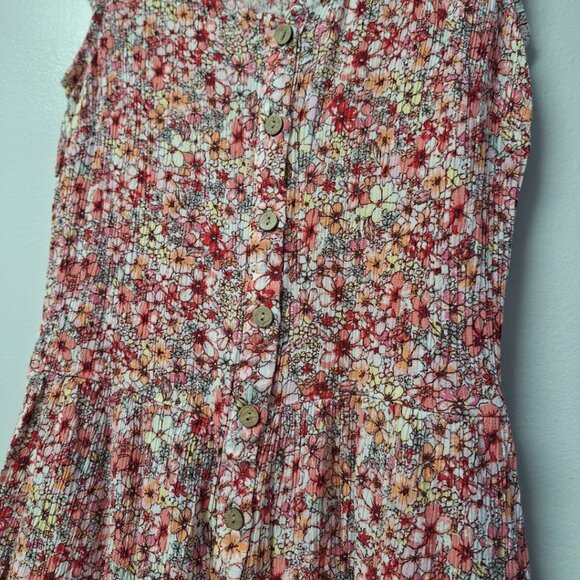 As U Wish Romper Pink Floral Girls Medium Shorts Cap Sleeve - Picture 4 of 7